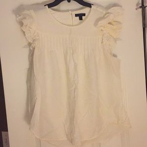 2/$20 J.Crew Pleated flutter cap-sleeve top, Size 16.
